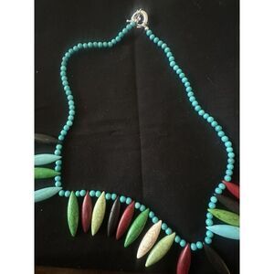 300 Cttw Multicolor Howlite Necklace 20”